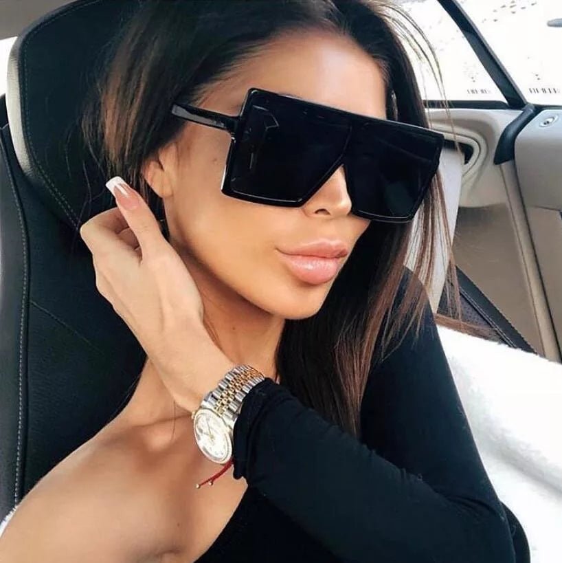 Black Square Oversized Sunglasses