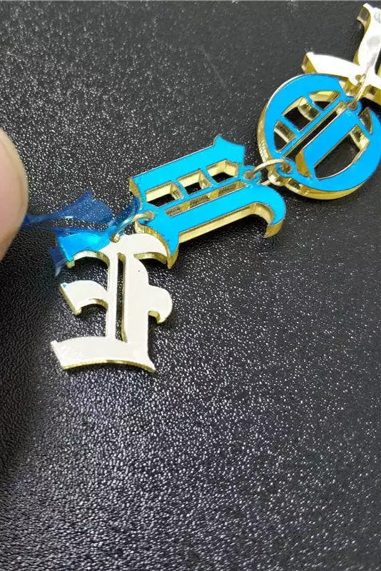 LOVE Old English Mirror Earrings