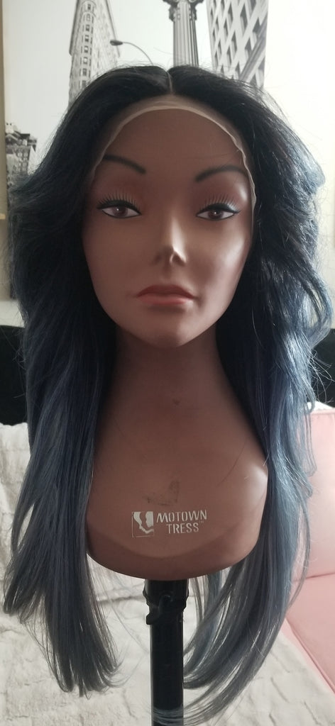 Ice Blue Ombre Wig