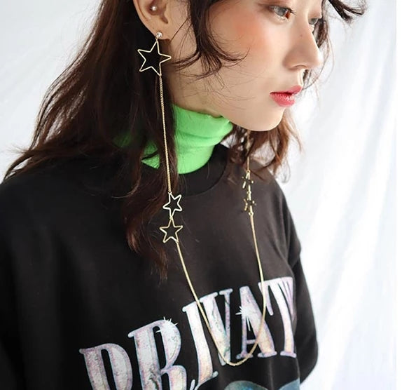 Star Single Chain Earring