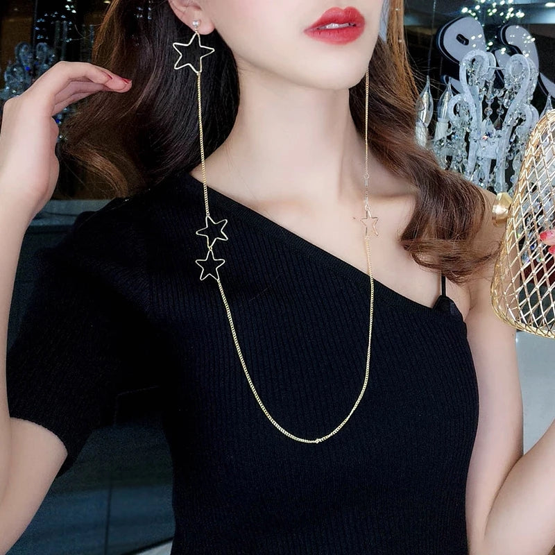 Star Single Chain Earring
