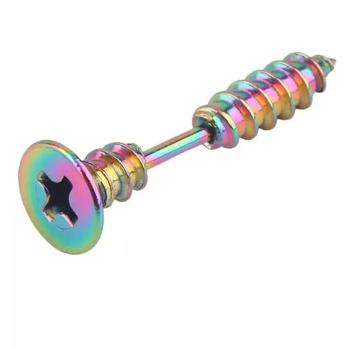 Double Sided Rainbow Screw Earrings