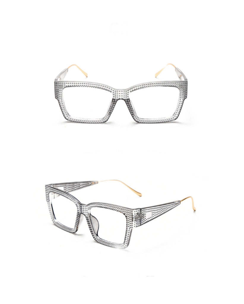 Retro Soft Bling Clear Glasses