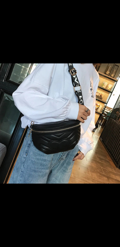 Black Heart Fanny Pack