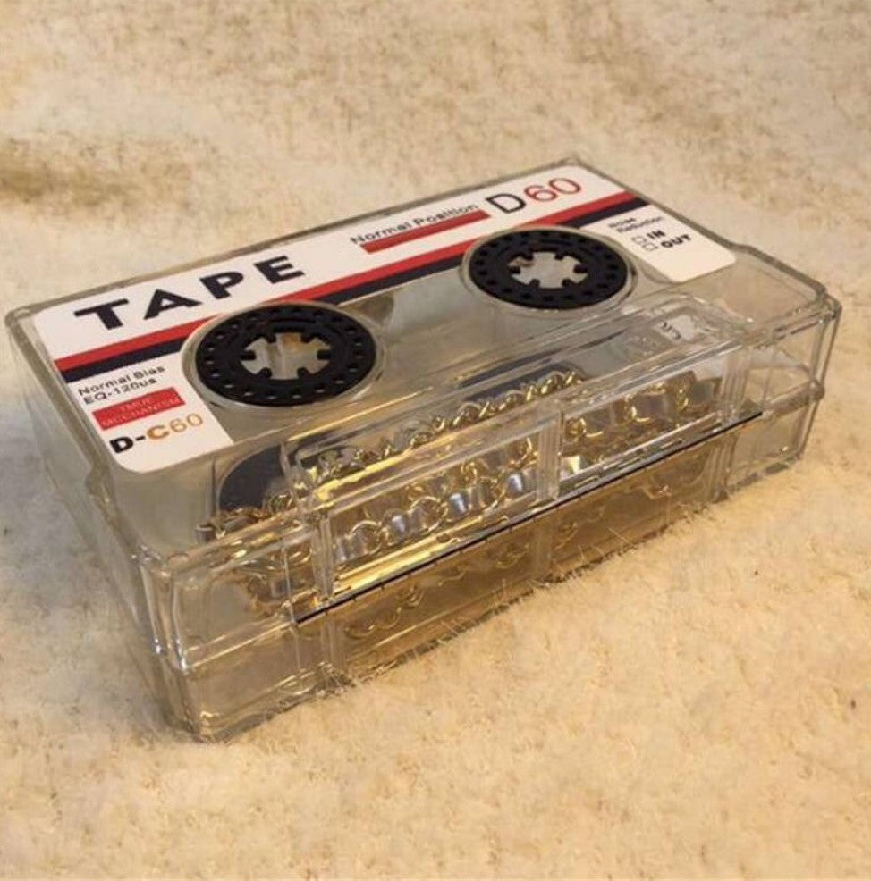Transparent Tape Cassette Evening Clutch