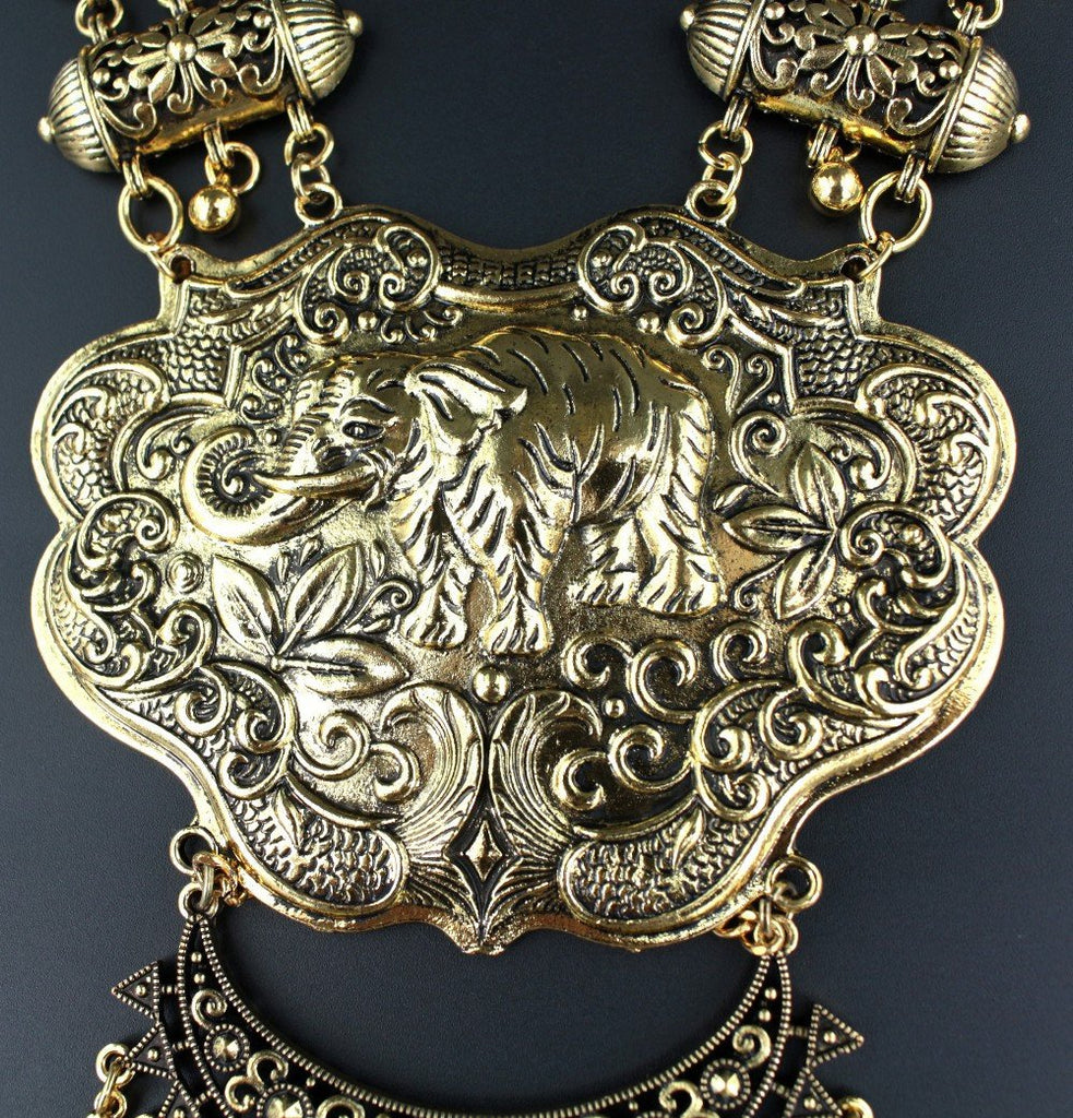 Chunky Elephant Statement Necklace