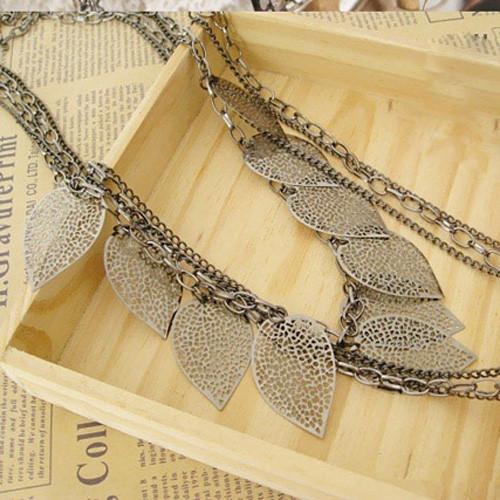 Bohemian Multilayer Leaf Necklace