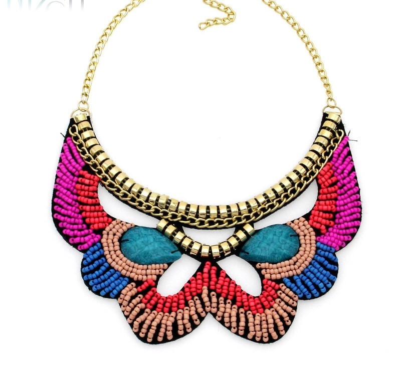 Geometric Beaded Multicolor Necklace