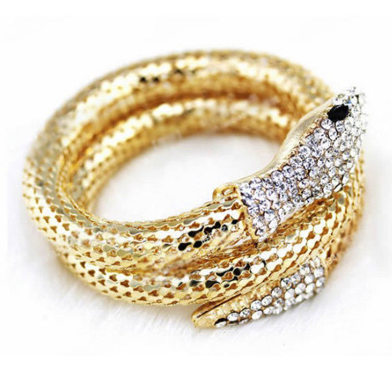 Snake Wrap Gold Bracelet