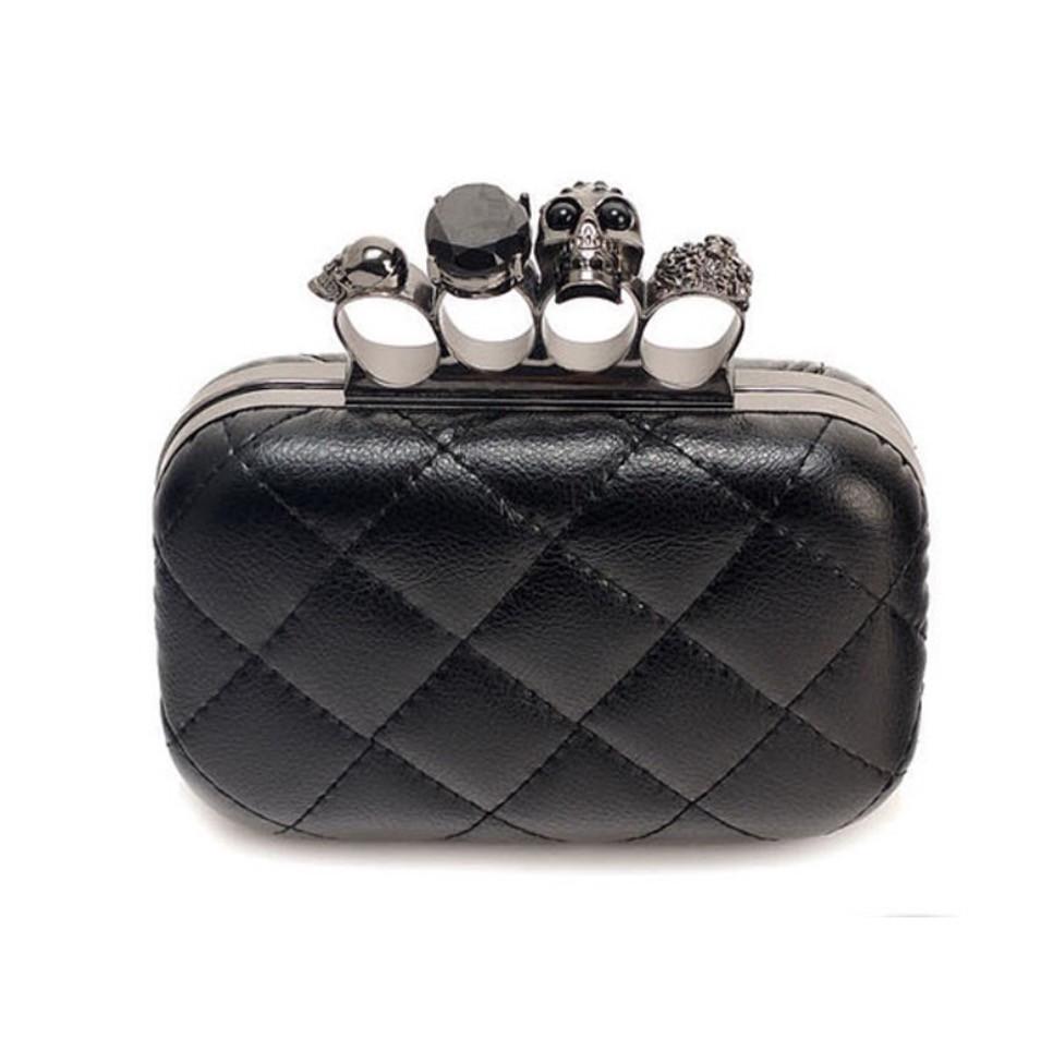 Black Skull Knuckle Clutch