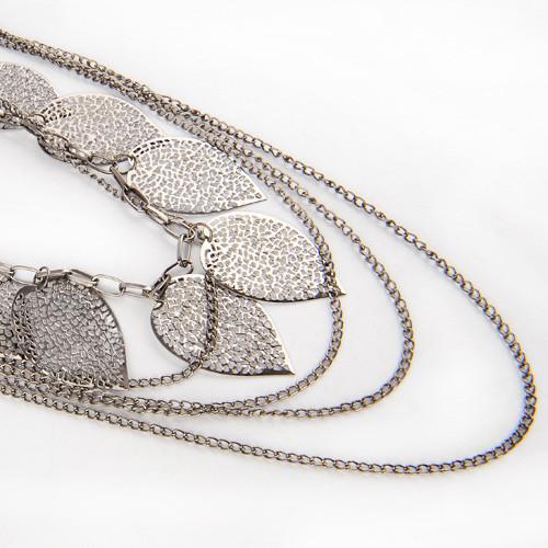 Bohemian Multilayer Leaf Necklace