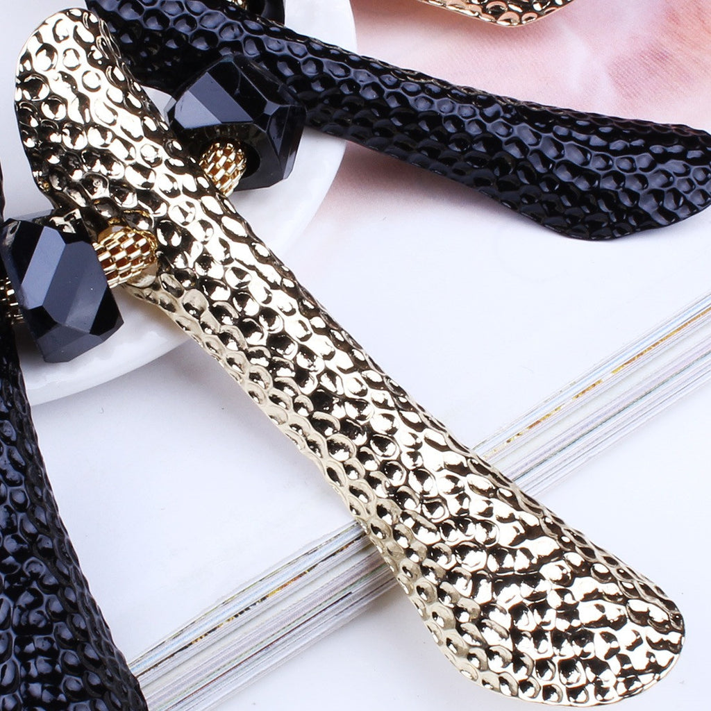 Tribal Style Gold and Black Necklace