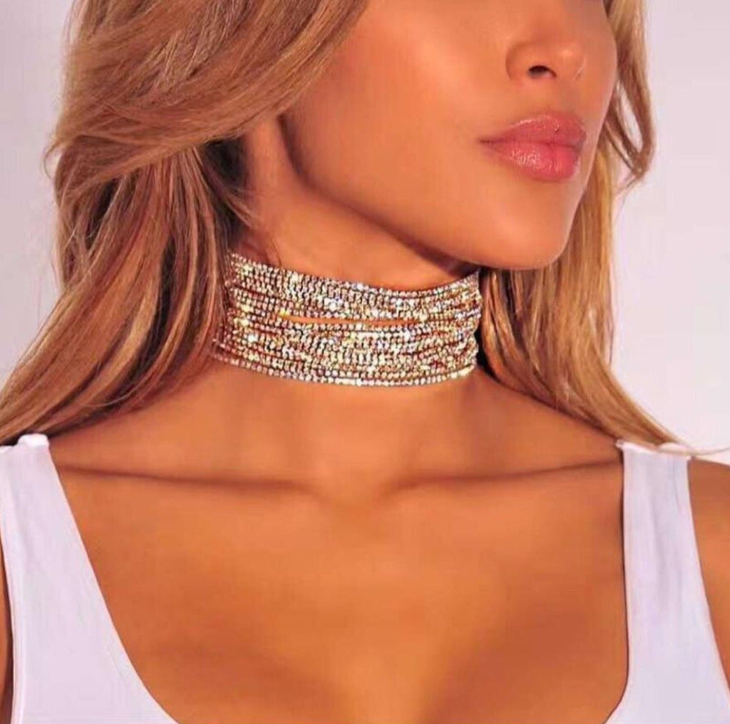 Rhinestone Choker Necklace