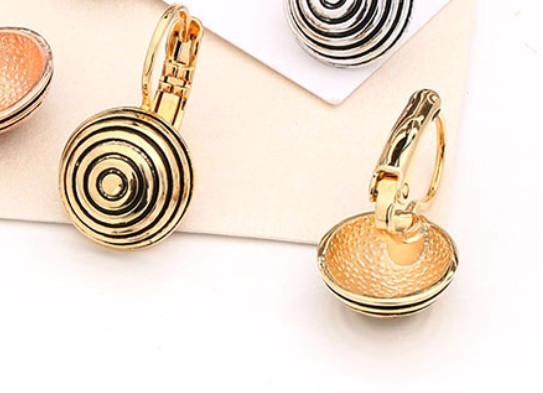 Gold Plated Absract Drop Earrings