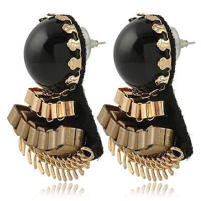 Chunky Vintage Style Fan Earrings