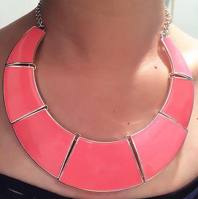 Chunky Salmon Colored Necklace