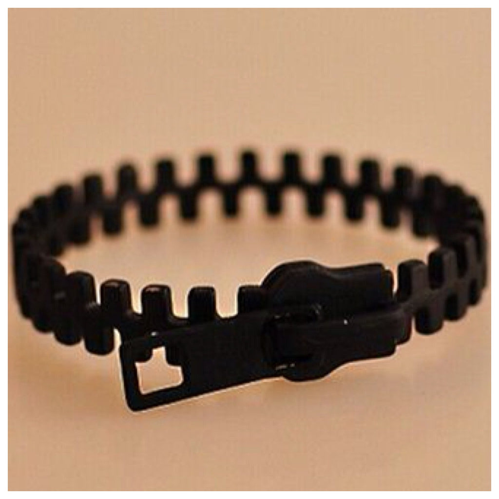 Black Zipper Bracelet
