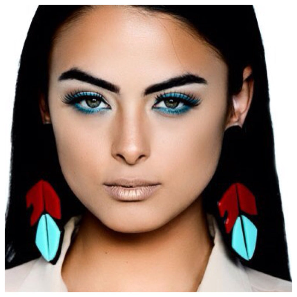 Chunky Feather Earrings