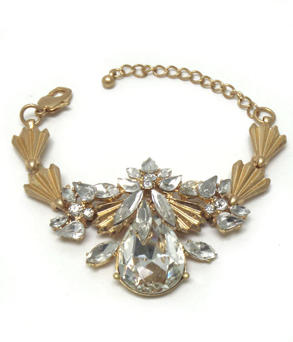 Art Deco Crystal Adjustable Bracelet