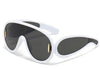 Retro White and Black Unique Sunglasses