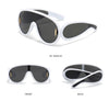 Retro White and Black Unique Sunglasses