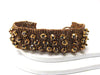 Bronze Beaded Braided Bracelet