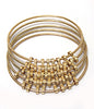 5 layer Gold Tone Bangle Bracelet