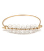 Clear Pearl Bangle Bracelet