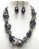 Unique Dark Mixed Bead Necklace Set
