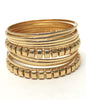 Multi row Gold Tone Bangle Bracelet