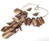 Unique Wood and Bead Necklace Set
