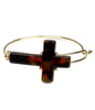 Cross Gold Tone Bangle Bracelet