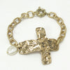 Gold Tone Cross Bracelet