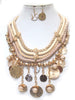 Rope Coin Style Statement Necklace