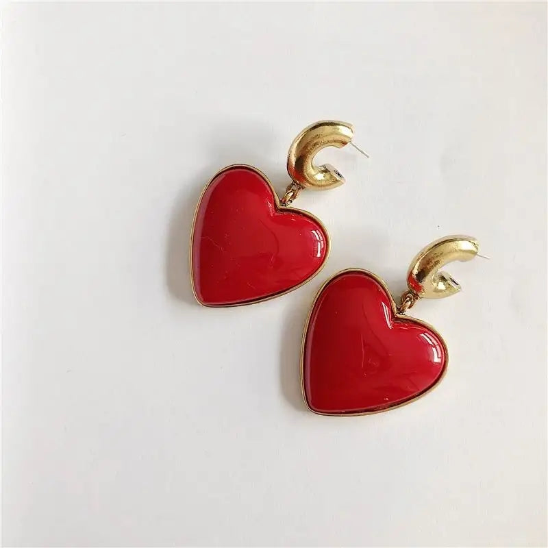 Vintage style Unique Heart Earrings