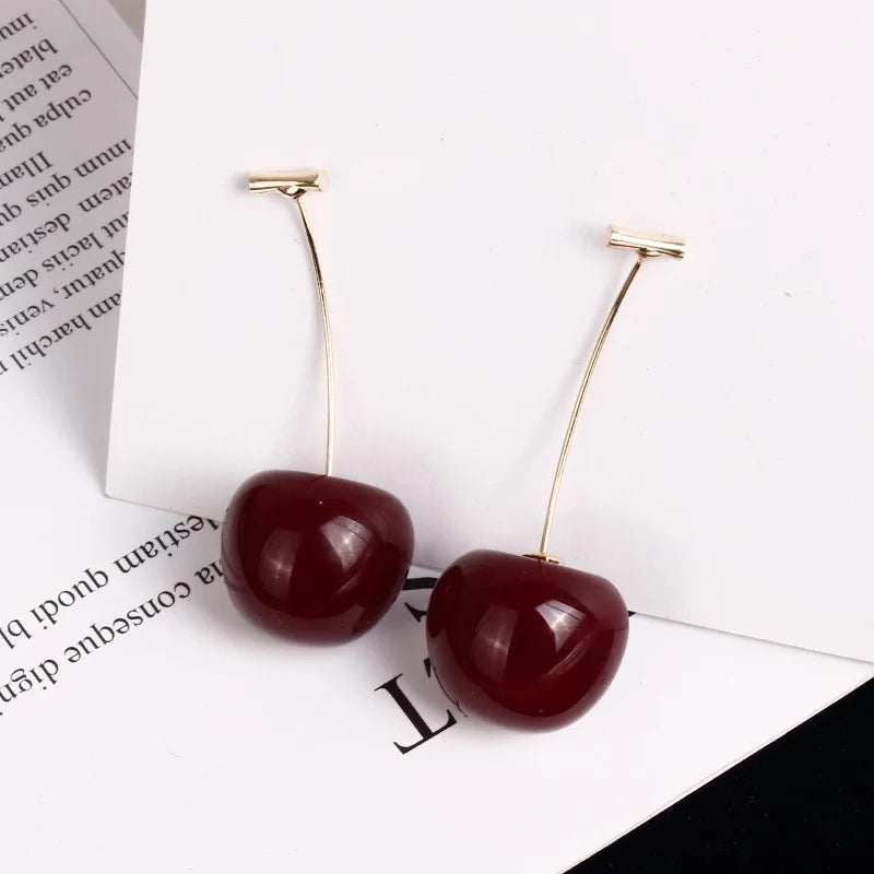 Unique Cherry Dangle Earrings