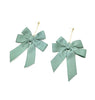 Aqua Large Bow Earrings