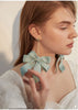 Aqua Large Bow Earrings