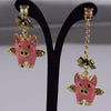 Pink Flying Bling Earrings