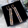 Bling Rectangle Dangle Earrings