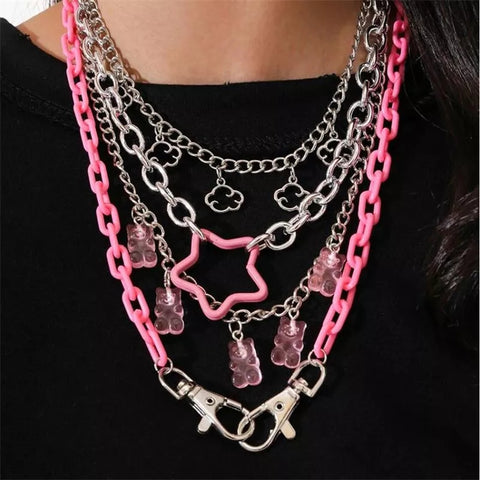 Multi layer Anchor Necklace