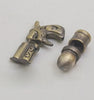 Firearm and Bullet Bronze Earrings