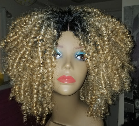 Short Curly Handmade Wig