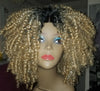 Blonde Curly Handmade Wig