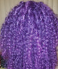 Purple Curly 20inch Wig