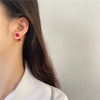 Red Pencil Double Sided Earrings