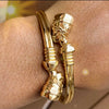 Gold Tone Nefertari Bangle Bracelet