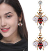 Red Fly Bling Dangle Earrings