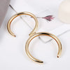 Gold Tone Large Open Circle Earrings