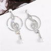 Bling Music Note Earrings